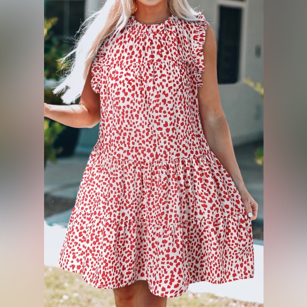 Red and white Sun Dress